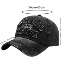 Casquette de baseball vintage unisexe en coton lavé pour hommes et femmes, casquette décontractée noire avec broderie de lettres, casquette de sport d'extérieur