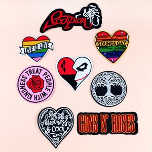 New Design Iron on Punk Style Girl Power love Heart Patch for Clothing Bag Decoration - Product Image 3