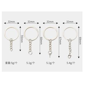 Grosir 32mm Lobster Clasps Perak, Gantungan Kunci Logam, Bagian Gantungan Kunci Terpisah dengan Rantai, Ring Penghubung, Aksesoris DIY, Gantungan Kunci, Grosir - Product Image 3