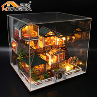 HongDa Offre Spéciale Fille Jouets Miniature Dollhouse brillera Dans Le Style chinois