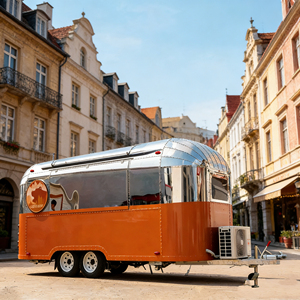 Carrito de Comida Callejero Resistente con Estructura Reforzada y Almacenamiento con Cerradura para Utensilios e Ingredientes, Venta Comercial Continua - Product Image 4