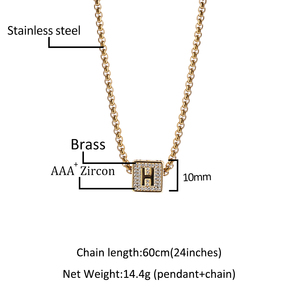 สร้อยคอสแตนเลสสตีลตัวอักษร Uwin CZ ประดับเพชรซิ<span class=keywords><strong>ร</strong></span><span class=keywords><strong>ค</strong></span>อน สร้อยคอตัวอักษ<span class=keywords><strong>ร</strong></span>แบบกำหนดเอง สไตล์พังก์ สร้อยคอชื่อสั่งทำสำห<span class=keywords><strong>ร</strong></span>ับผู้ชายและผู้หญิง - Product Image 3