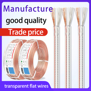 Cavi per altoparlanti in rame trasparenti piatti per fili elettrici senza ossigeno 28/26/24/22/20/18/16awg - Product Image 2