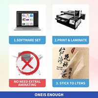 Mesin Printer Stiker Transfer DTF Tipe Plat Roll-to-Roll Dua Fungsi UV Otomatis HUAYIN Baru XP600 DX7 HP