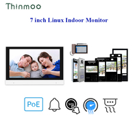 Thinmoo - Monitor de Videoportero con Pantalla Táctil de 7 Pulgadas, Linux, POE, Ethernet, Cámara IP, Audio Bidireccional, WiFi, para Control de Acceso en Edificios de Oficinas