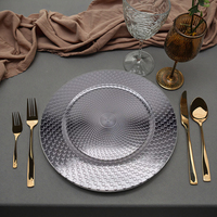 Vente en gros de plantes en plastique argentées de luxe pour mariage, fête, décoration de nourriture et de desserts, camping, dîner, Noël, barbecue