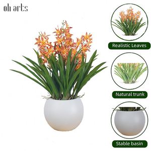 Oh Arts Fleurs Artificielles Orchidées Phalaenopsis en Soie, Fleurs Artificielles au Toucher Réel, Orchidées Près de Moi - Product Image 6