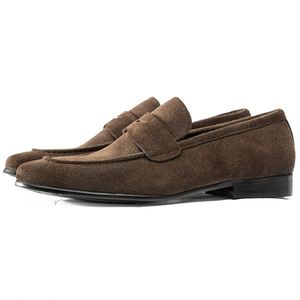 Mocasines Planos de Cuero de Alta Calidad para Hombre, Zapatos Casuales Hechos a Mano de Piel de Vaca, Zapatos Cómodos con Suela Suave - Product Image 2
