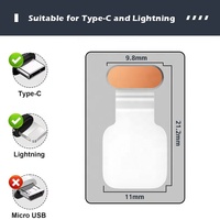 Bouchon anti-poussière en alliage d'aluminium pour téléphone, avec conception adhésive au dos, pour la protection des ports de téléphone portable