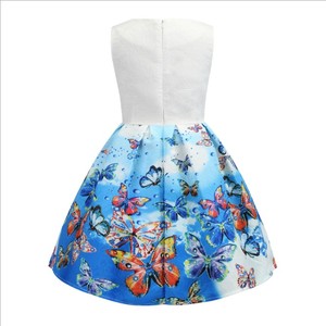 European and American style hot sale <span class=keywords><strong>frozen</strong></span> printed sleeveless baby girl dresses long - Product Image 3