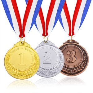 1 ° 2 ° 3 ° posto per il vincitore medaglie premio oro argento bronzo placcato premi per competizioni sportive e feste - Product Image 3
