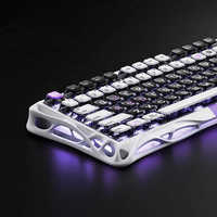 Teclado para Juegos GravaStar Mercury V75 HE 75% con Cable, Efecto Hall, Gateron Jade Pro, 8KHz Rapid Trigger, LKP, Semi-Aluminio, RGB