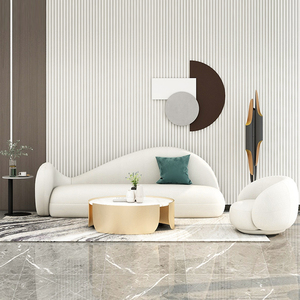 Chất Lượng Cao Arc Cong Sofa Đặt Đồ Nội Thất Nhà Phòng Khách Hình Bán Nguyệt Vải 1 + 2 + 3 Văn Phòng Sofa Hiện Đại Tôi Hình Dạng - Product Image 3