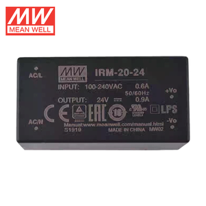 Mean Well IRM-20 Series 20W 3.3V/5V/12V/15V/24V AC-DC <strong>Module</strong>-Type <strong>Power</strong> <strong>Supply</strong>, Used for Industrial Electrical Equipment - Product Image 1