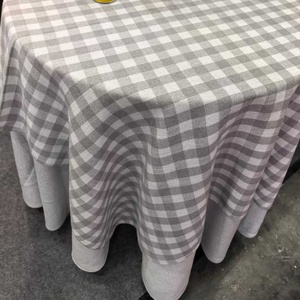 Custom Size Cotton-Polyester <b>Tablecloth</b> for Wedding Thicken Handmade Linen Polyester Embroidered LOGO Woven Heavy Fabric - Product Image 4