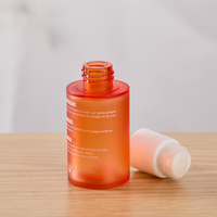 Flacon de sérum en PETG givré de 30 ml sans BPA, couleur personnalisée, avec pompe à pression, flacon en PETG à paroi épaisse de 30 ml, finition mate, protection UV