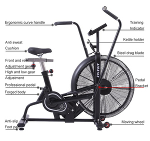 Firstfit-B07 Cổ Điển Fan Đi Xe Đạp Cardio Exerciser 330 Lb Công Suất Cho Chân/Cánh Tay Tập Luyện Có Thể Điều Chỉnh Sức Đề Kháng Tập Thể Dục Không Khí Xe Đạp - Product Image 3