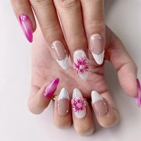 Uñas Postizas Acrílicas de Alta Calidad, Forma Almendrada Cuadrada, Cobertura Completa, con Pegamento, Reutilizables, con Logotipo Personalizado, Listas para Usar
