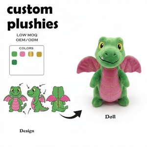 Produttore di Giocattoli in Peluche Personalizzati, Design Drago Rosa Carino, Souvenir a Tema Anno del Drago, Produttore di Peluche su Misura - Product Image 1