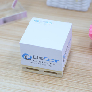 Factory Price <strong>Custom</strong> Logo Color Print Sticky Note Memo Cube <strong>Pad</strong> Personalized Logistic Gift Memo <strong>Pad</strong> Paper Block with Wood Pallet - Product Image 2