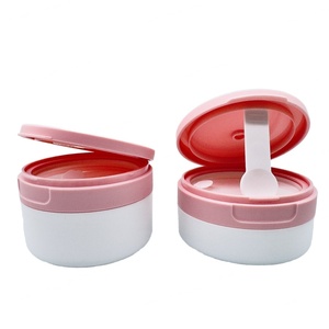 100g 120g 150g <b>Plastic</b> PP <b>Jars</b> Frosted Cosmetic Cream Container with Spoon Cotton Pads <b>Jar</b> with Tweezers - Product Image 4