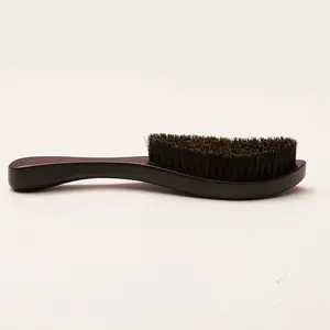 360 wave brush curve boar bristles for men laser logo print logo hair wave brushes