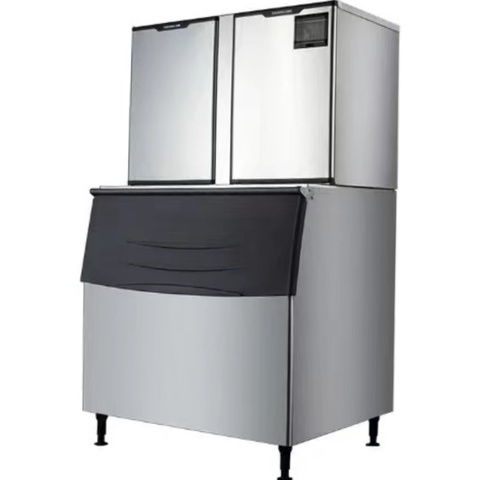 Factory Wholesale Large Capacity 680KG/24H Cube Ice Maker Low Consumption Automatic 400KG Storage Compressor Engine PLC Core