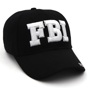 หมวกเบสบอลผ้าฝ้ายโพลีเอสเตอร์สำหรับกิจกรรมกลางแจ้ง DF Wholesale พร้อมปีกหมวกขนาดใหญ่ทรงโดม ป้องกันแสงแดด สไตล์ FBI สำหรับฤดูร้อน มีสินค้าในสต็อก - Product Image 4