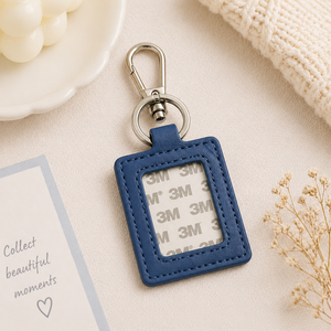 Porte-clés de luxe en alliage de zinc et cuir PU, style mini-sac, avec autocollant 3M, pour personnalisation DIY et gravure artistique - Product Image 1