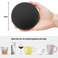 Vente en gros en vrac Ensemble de sous-verres en cuir PU personnalisables Sous-verres de style européen pour la marque et le marketing pour les événements promotionnels