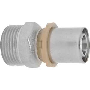 16mm polypropylène plastique presse Fit connecteur mâle droit laiton raccord de tuyau BSP filetage forgeage techniques de coulée modèle tête - Product Image 1