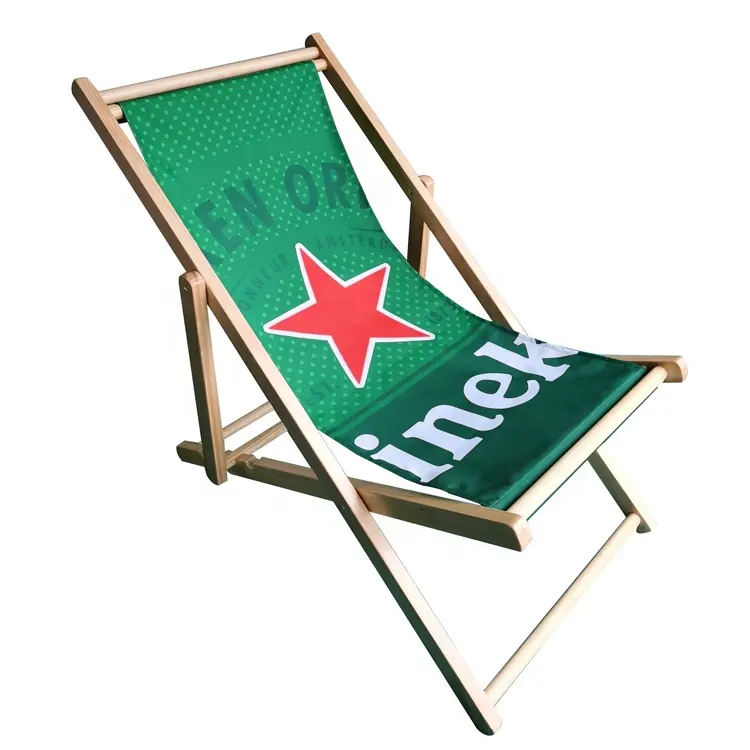 Outdoor Furniture Folding Beach Chair Wood Beach Chairs 4 Position Single Chair