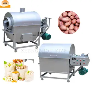 Industrial hotsale Electric drum rotary chestnut cocoa almond roaster nuts toasting peanut roaster roasting machine