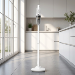 Aspirateur à main sans fil blanc avec bac à poussière transparent et poignée réglable - Product Image 3