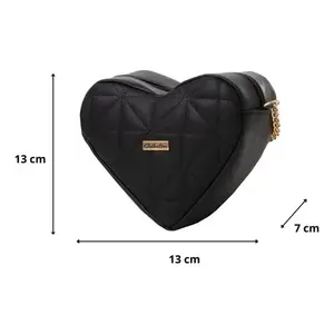 Bolso Bandolera Negro para Mujer Fana Bonita Ayana, Acolchado, de PU Impermeable, con Correa de Cadena, Estilo Bohemio, para Uso Diario - Product Image 3