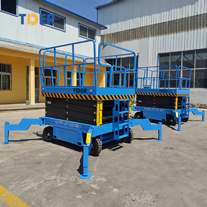 TDER Stock 7 días Envío rápido Mini elevador de tijera semieléctrico 500kg 0,5 toneladas 4 6 8 10 12m <span class=keywords><strong>plataforma</strong></span> de trabajo de elevación de altura - Product Image 6