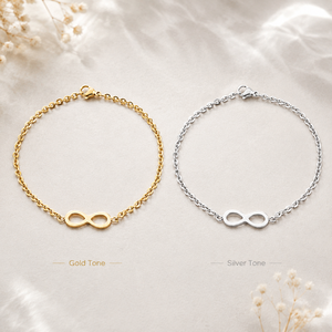 18K Gold Plated Stainless Steel <b>Infinity</b> Symbol <b>Bracelet</b> Minimalist 8‑Shape Charm Chain <b>Bracelet</b> For Women Wholesale - Product Image 2