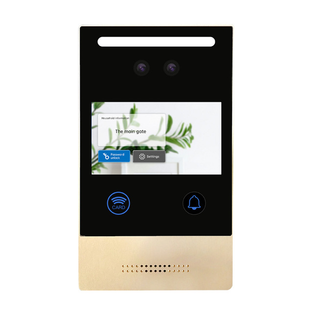 HD Wired 4.3 Inch Video Doorbell Camera Intercom Face Recognition Video Ring Doorbell Multi-Apartment Use Door