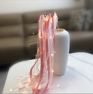 Fête LED fée baguettes banderoles lumière rougeoyante guirlande rubans pour le nouvel an mariage décorations de noël - Product Image 5