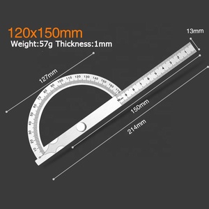 สแตนเลสปรับหัวกลมมุม Protractor 0-180องศาวัดด้วยเลเซอร์แกะสลักขนาด - Product Image 5