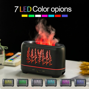 Diffuseur d'arômes flamboyants 5V USB, humidificateur ultrasonique d'huiles essentielles avec lumières colorées, design en forme d'épi de blé pour la maison et le bureau - Product Image 5