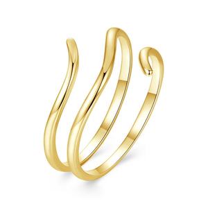 Ingrosso anello placcato oro massiccio in argento Sterling moda Hip Hop Non appannato promessa doppio economico nocca 925 anelli - Product Image 1