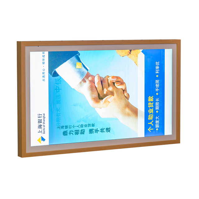 43 Inch Art Frame Digital Signage Ultra Slim Wall Mount LED Ad Display for Commercial