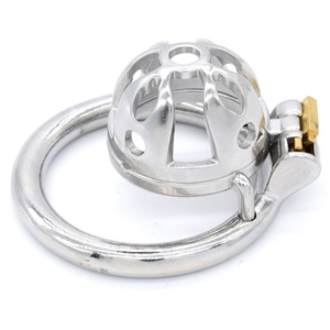กรงครอบอวัยวะเพศชาย FRRK Sissy Chastity Cage รุ่น Ultra Small ของแท้ ทำจากโลหะ พร้อมห่วงเหล็กสำหรับรัดอวัยวะเพศชาย ขนาดใหญ่ ของเล่นทางเพศแบบ BDSM สำหรับ CBT - Product Image 4