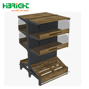 Boutique Tuyệt Vời Bằng Gỗ Kim Loại Bánh Mì Bánh Mì Hiển Thị Giá - Product Image 4