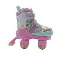 Chaussures de roller multifonctionnelles colorées à roues convertibles et réglables pour enfants