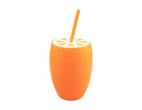 Cartoon fruitdesign rietjesbeker waterfles multicolor food grade PP drinkbeker voor zomerfeesten citroen ananas watermeloen