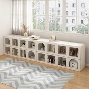 خزانة كتب بيضاء حديثة عالية الجودة لغرفة المعيشة خزانات خشبية رفوف كتب - Product Image 6