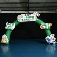 Arco Inflable Publicitario Gigante Personalizado de Tela Oxford, Resistente al Sol y Duradero, con Logotipo, Ideal para Promociones en Supermercados/Centros Comerciales