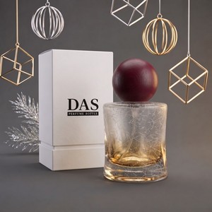 Vente en gros de flacons de parfum en verre de 50 ml, vaporisateur rechargeable, édition limitée de Noël, dégradé givré, ensemble cadeau - Product Image 3
